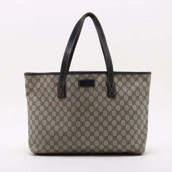 GUCCI Other - Gucci GG Supreme 211137 Leather Tote Bag Shoulder Navy Men's